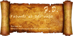 Faluvégi Dévald névjegykártya